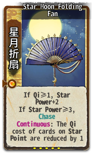 Star Moon Folding Fan