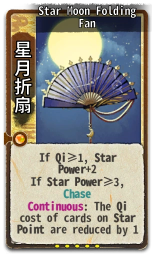 Star Moon Folding Fan