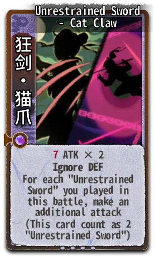 Unrestrained Sword - Cat Claw
