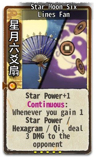 Star Moon Six Lines Fan