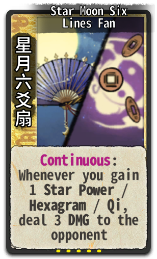 Star Moon Six Lines Fan