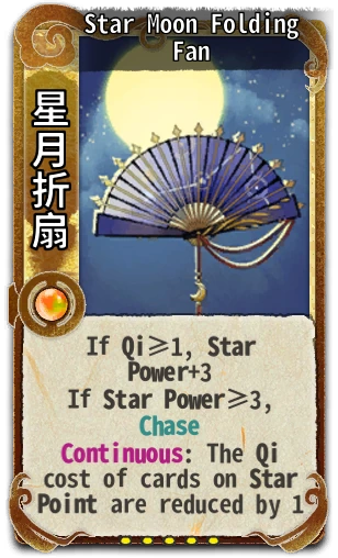 Star Moon Folding Fan