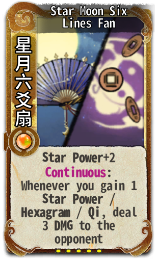 Star Moon Six Lines Fan