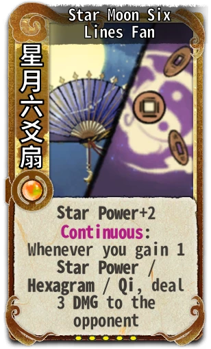 Star Moon Six Lines Fan